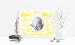 Mozart Sitting Down To Paint - POSTER 18x24