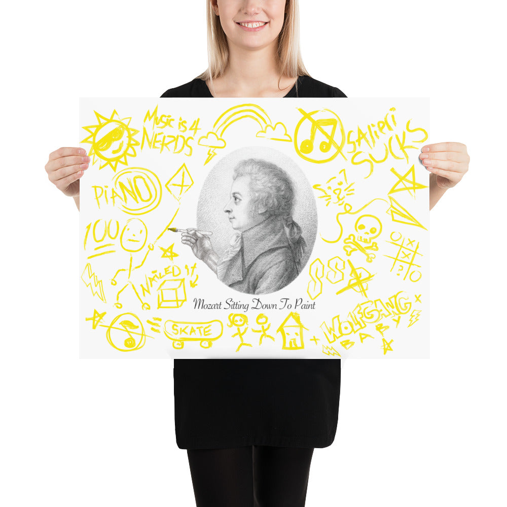 Mozart Sitting Down To Paint - POSTER 18x24